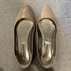 Steve Madden nude flats 6.5 patent leather